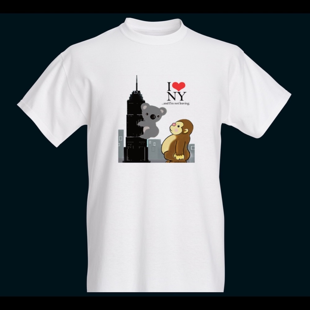 I love NY Koala Godzilla Art T-shirt Medium New